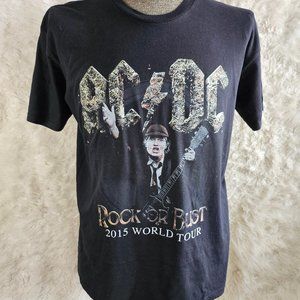 AC/DC Rock Or Bust 2015 World Tour Whale Man's Graphic Band T-Shirt